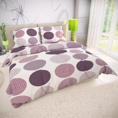 Bavlněné Povlečení AVA - Fialová, 240x200 cm, 70x90 cm{% if product.brand.name %} – Kvalitex{% endif %}