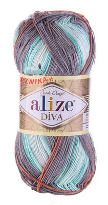 Příze Diva Batik 100 g{% if variant.name %} – 5550 šedo tyrkysová{% endif %}