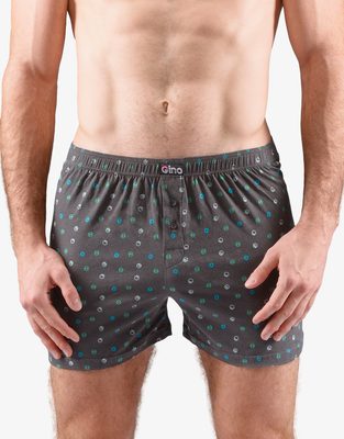 GINA pánské trenky volné, šité, s potiskem 75203P{% if product.brand.name %} – Gina{% endif %}