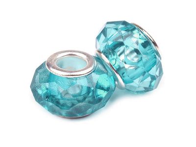 Plastové broušené korálky s velkým průvlekem / plavkové 14,5x9 mm 5 kusů{% if product.brand.name %} – Galanterka{% endif %}