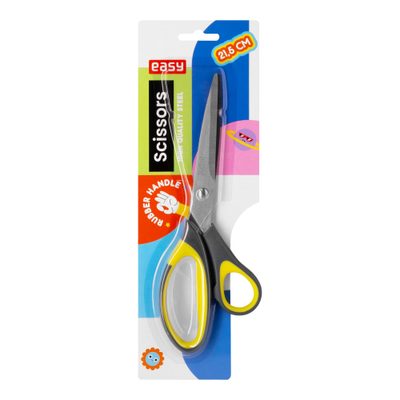 Kancelářské nůžky 21,5 cm, pogumované rukojeti – fotka 1