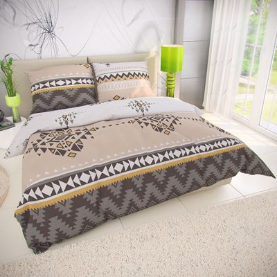 Klasické ložní bavlněné povlečení 140x200, 70x90cm MENDIS béžové{% if product.brand.name %} – Kvalitex{% endif %}