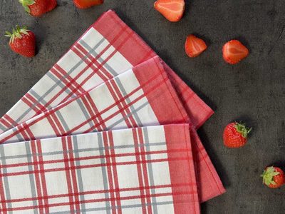 Utěrka Extra savá 50x70 cm Tradiční káro červené 3 ks – fotka 1