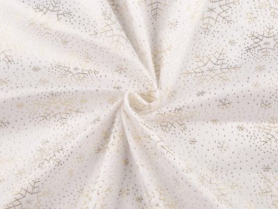 Dekorační samet / velvet vánoční se zlatým potiskem METRÁŽ{% if product.brand.name %} – Stoklasa{% endif %}