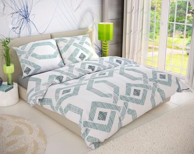 Bavlněné povlečení DELUX 140x200, 70x90cm NEVADA zelené{% if product.brand.name %} – Kvalitex{% endif %}