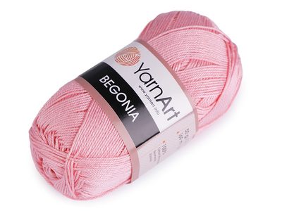 Bavlněná pletací příze Begonia 50 g{% if variant.name %} – 4 (6313) růžová sv.{% endif %}