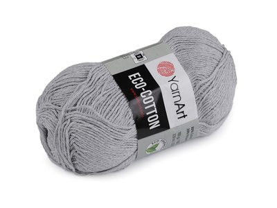 Pletací příze Eco-Cotton 100 g - 6 (763) šedá nejsvětlější
