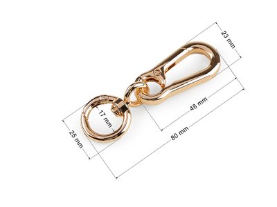 Kovová karabina otočná s kulatou karabinou průvlek 17 mm{% if product.brand.name %} – Stoklasa{% endif %}