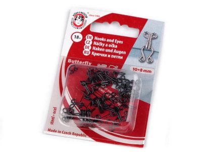 Háčky a očka velikost 1, 3, 4 a 6{% if variant.name %} – 6 (18 ks) černá{% endif %}
