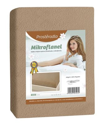 Prostěradlo Mikroflanel - 90x200 cm hnědá{% if product.brand.name %} – Bellatex{% endif %}