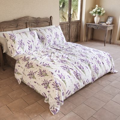 Bavlněné povlečení PROVENCE COLLECTION 140x200, 70x90cm LEVANDULE fialová{% if product.brand.name %} – Kvalitex{% endif %}
