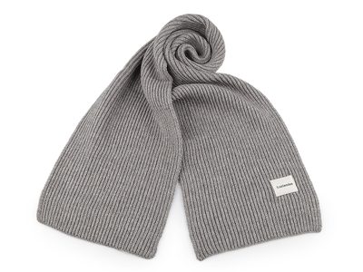 Zimní šála pletená unisex 25x160 cm{% if variant.name %} – 4 (25x160 cm) šedá{% endif %}