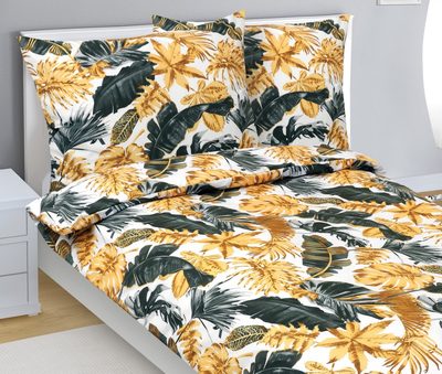 Bavlněné povlečení Zlatá,Šedá,Bílá 90/812{% if product.brand.name %} – Bellatex{% endif %}