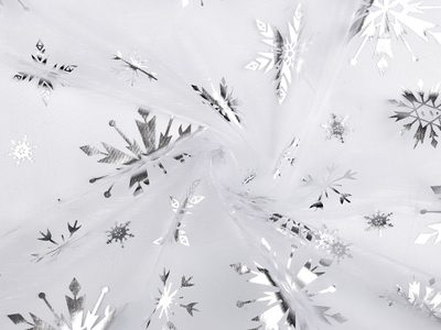 Organza s vločkami METRÁŽ{% if variant.name %} – 2 transparent{% endif %}