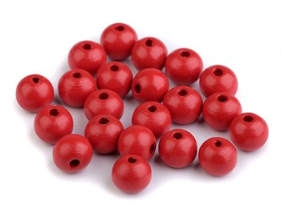 Dřevěné korálky Ø10 mm 20g{% if variant.name %} – 16 červená{% endif %}