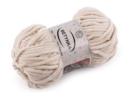 Pletací žinylková příze Betynka 100 g{% if variant.name %} – 3 (342) béžová světlá{% endif %}