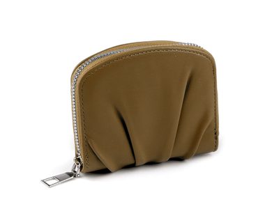 Dámská peněženka řasená 10x11 cm{% if variant.name %} – 3 zelená khaki{% endif %}
