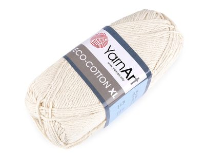 Pletací příze Eco - cotton XL 200 g{% if variant.name %} – 2 (762/103) slonová kost{% endif %}