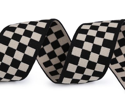 Pruženka měkká šíře 40 mm káro METRÁŽ{% if product.brand.name %} – Stoklasa{% endif %}