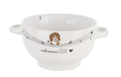 Miska keramická NEKONEČNÁ LÁSKA pes průměr 14 cm O0348 - dia 14 x 8 cm{% if product.brand.name %} – Morex{% endif %}