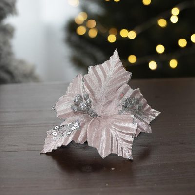 Dekorační květ vánoční hvězda 20 cm X3582/3{% if product.brand.name %} – Morex{% endif %}