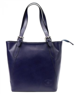 Velká modrá kožená dámská kabelka přes rameno L Artigiano{% if product.brand.name %} – L’Artigiano della Pelle{% endif %}