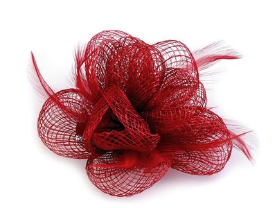 Fascinátor / brož květ Ø10 cm{% if variant.name %} – 2 červená{% endif %}
