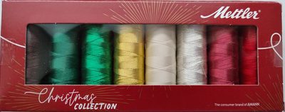 Nitě POLY SHEEN a METALLIC Mettler vánoční sada 8 kusů{% if product.brand.name %} – Mettler{% endif %}