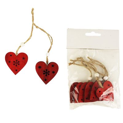 Srdíčka k zavěšení, 6 ks D1229 - 3,8 x 4 x 0,5 cm{% if product.brand.name %} – Morex{% endif %}