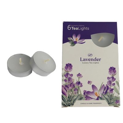 Svíčka čajová LAVENDER 6ks - dia 3,7 x 1,8 cm{% if product.brand.name %} – Morex{% endif %}