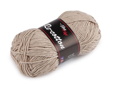 Bavlněná pletací příze Re-Cotton 50 g{% if variant.name %} – 3 (81012) béžová světlá{% endif %}