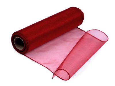Organza šíře 21 cm, návin 9 m{% if variant.name %} – 37 bordó{% endif %}