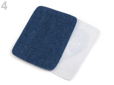 Nažehlovací záplaty riflové 5,3x7,9 cm balení 2 kusy{% if variant.name %} – 4 žíhaná tmavá{% endif %}