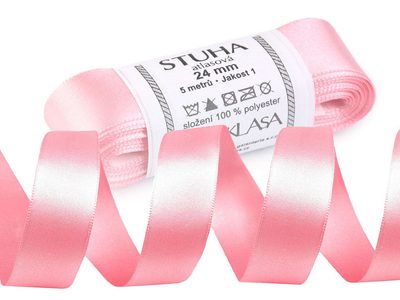 Atlasová stuha oboulící svazky šíře 24 mm návin 5 metrů{% if product.brand.name %} – Galanterka{% endif %}