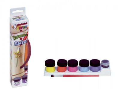 Barvy akrylové na keramiku a sklo 6ks v krabičce 5x21cm{% if product.brand.name %} – SMT Creatoys{% endif %}