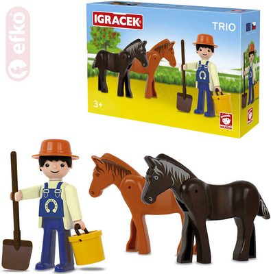 EFKO IGRÁČEK TRIO Farma set figurka s doplňky STAVEBNICE – fotka 1