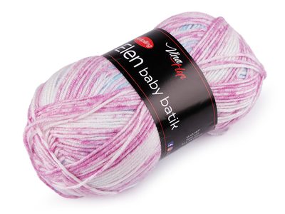 Pletací příze Elen baby batik 100 g{% if variant.name %} – 4 (5113) fialová světlá{% endif %}