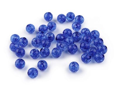 Plastové korálky kraklované Ø8 mm 30 g{% if variant.name %} – 2 (13) modrá královská{% endif %}
