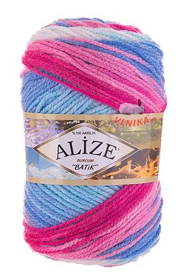 Akrylová příze Burcum Batik 100 g{% if variant.name %} – 2162 růžová modrá krémová{% endif %}