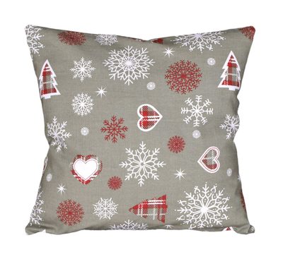 Vánoční povlak bavlna Srdce 40x40 cm{% if product.brand.name %} – Forbyt{% endif %}