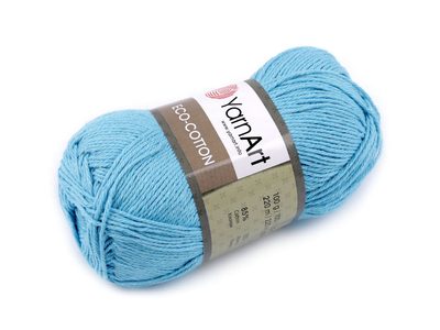 Pletací příze Eco-Cotton 100 g{% if variant.name %} – 4 (765) modrá azurová{% endif %}