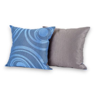Modrý polštář Circles 40x40cm – fotka 1