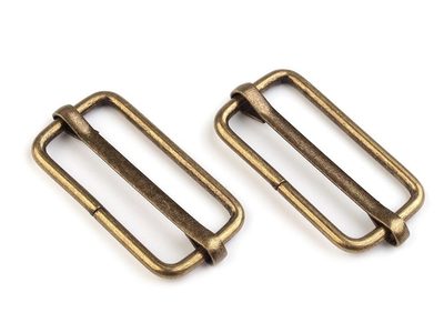 Posunovač na popruhy šíře 33 mm na koženou galanterii 10 kusů{% if variant.name %} – 3 staromosaz{% endif %}