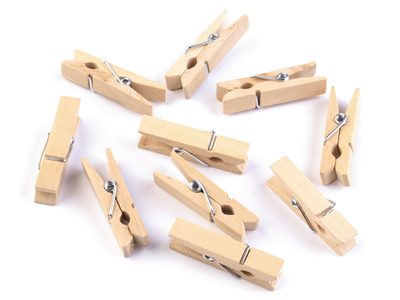 Dřevěný kolíček jednobarevný 7x35 mm 10 kusů – fotka 1