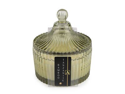 Vonná svíčka ve skleněné dóze 180 g - 6 (bamboo tanzanite) zelená sv.