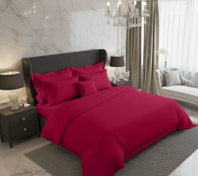 Saténové povlečení LUXURY COLLECTION vínové – fotka 2