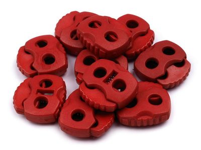 Brzdičky s dvěma dírkami 20x20 mm 10 ks{% if variant.name %} – 3 červená tm.{% endif %}