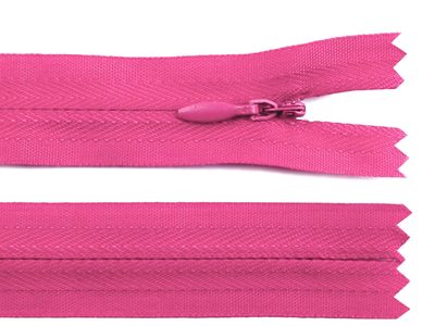 Zip skrytý nedělitelný 3 mm délka 20 cm na sukně / šaty / polštáře{% if variant.name %} – 146 růžová tmavá{% endif %}