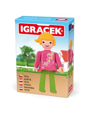 IGRÁČEK Tetička figurka 7,5cm rodina v krabičce STAVEBNICE – fotka 2