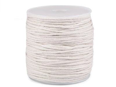 Oděvní šňůra / bavlněná příze / knot Ø2 mm splétaná režná světlá návin 100 metrů{% if product.brand.name %} – Galanterka{% endif %}